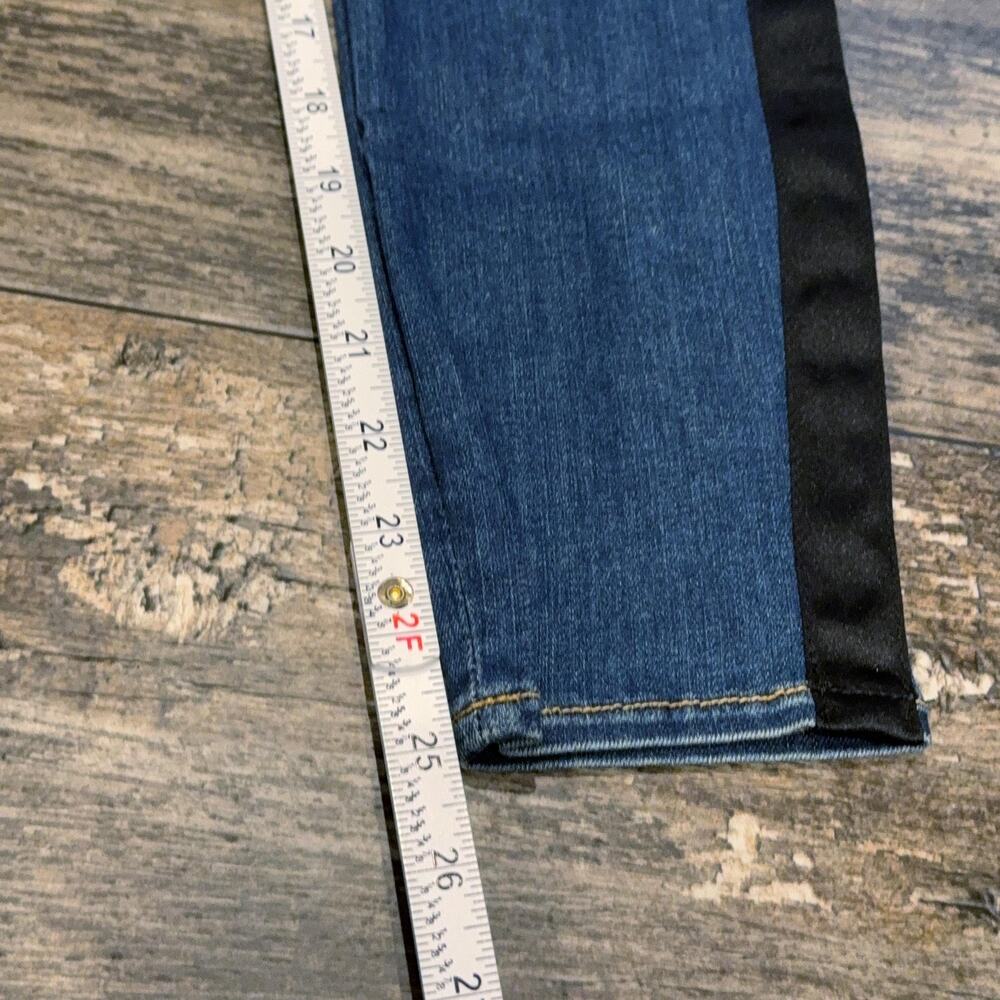 L'Agence Margot Skinny High Rise Jeans Women 24 Blue Side Stripe Denim Pants NWT - Picture 10 of 11